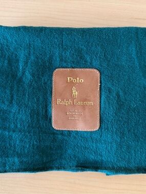Polo Ralph Lauren Green Felt Polishing Buffing Shine Shoe Cloth Extra Large